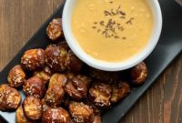 Tangy Kraut Cheddar Pretzel Bites