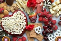 Red Velvet Heart Dessert Board for Valentine’s Day