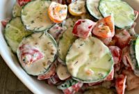 Refreshing Cucumber and Tomato Yogurt Salad