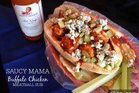 Saucy Mama’s Zesty Buffalo Chicken Meatball Sub