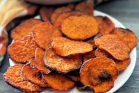 Golden Baked Sweet Potato Chips
