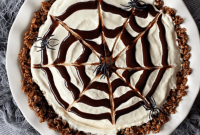 Spooky Spiderweb Ice Cream Pie