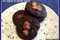 Peanut Butter Cup Stuffed Double Chocolate Cookies