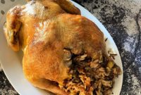 Golden Baked Chicken with Savory Wild Rice Stuffing