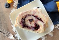 Heavenly Blueberry Orange Angel Food Cake Roll