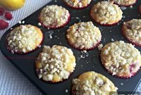 Zesty Lemon Raspberry Crumble Muffins