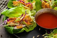 Crisp Buffalo Chicken Lettuce Wraps