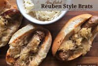 Slow Cooker Reuben Brats
