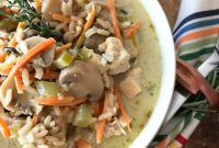 Hearty Chicken Mushroom and Wild Rice Soup