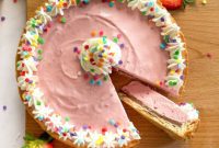 Buttery Shortbread Ice Cream Cookie Cake