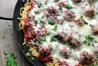 Homestyle Baked Spaghetti and Meatball Casserole
