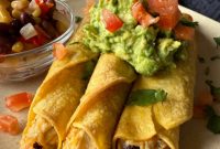 Zesty Cowboy Caviar Chicken Taquitos