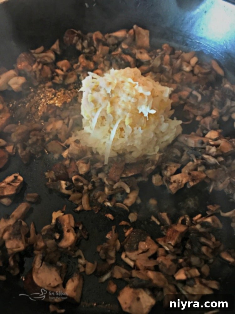 Creamy Kraut & Mushroom Noodles - An Affair from the Heart