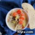 creamy bowl of sauerkraut soup