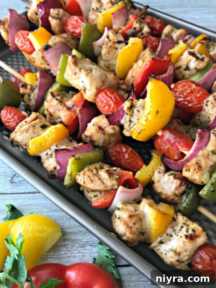 Chicken Fajita Kabobs - An Affair from the Heart