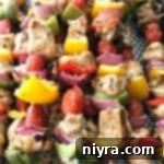 Chicken Fajita Kabobs hot off the grill