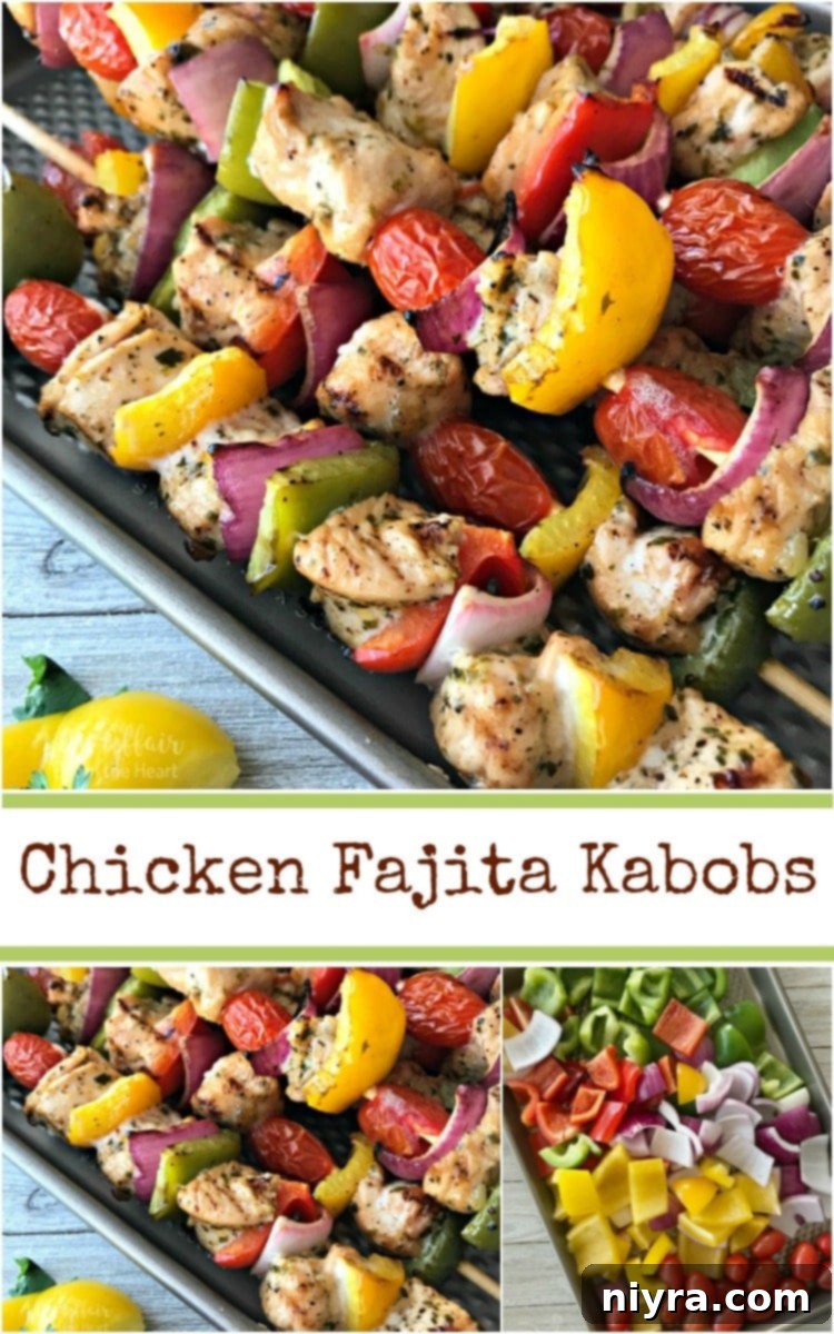 Chicken Fajita Kabobs - An Affair from the Heart