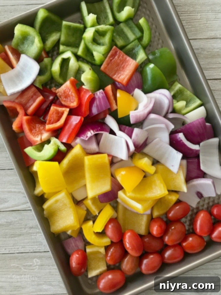 Chicken Fajita Kabobs Fresh veggies