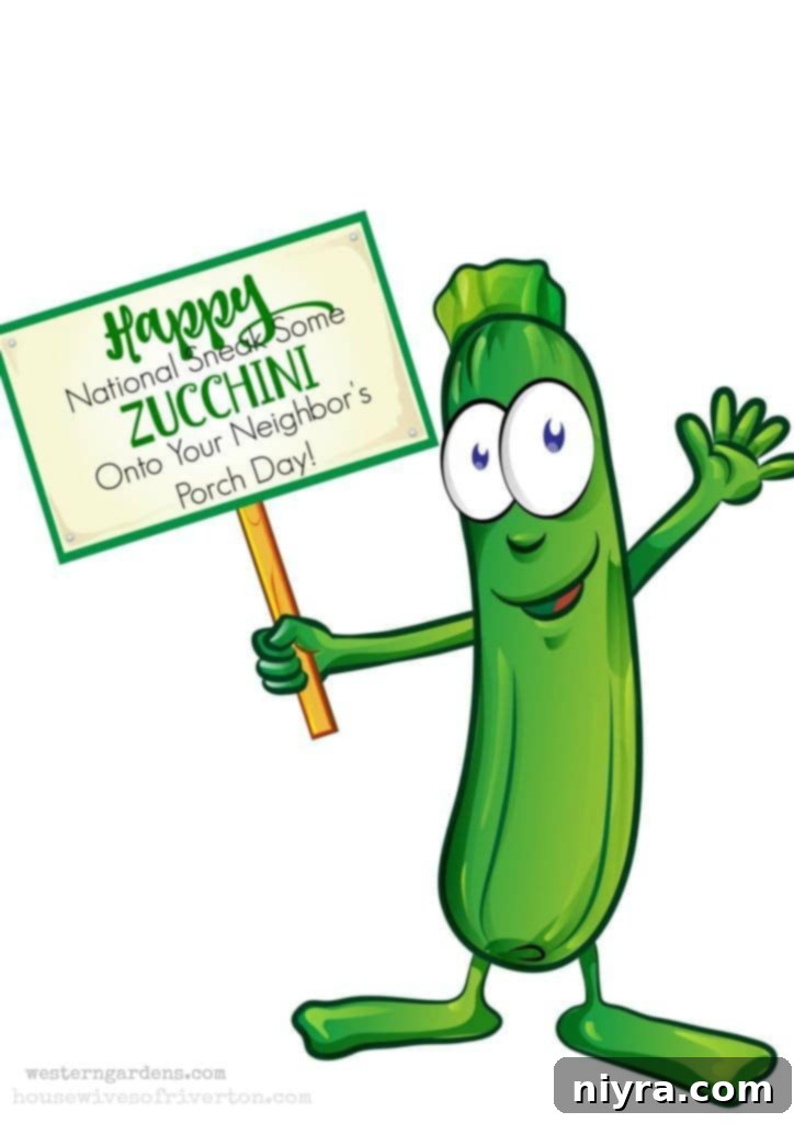 Sneak a Zucchini Onto Your Neighbor's Porch Day - Printable Tag