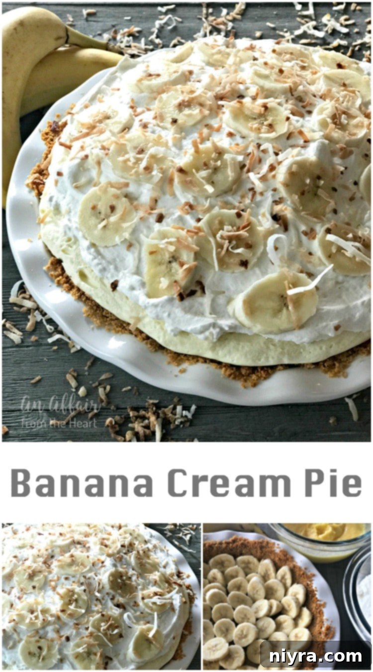 Delicious Banana Cream Pie, a perfect dessert for any celebration