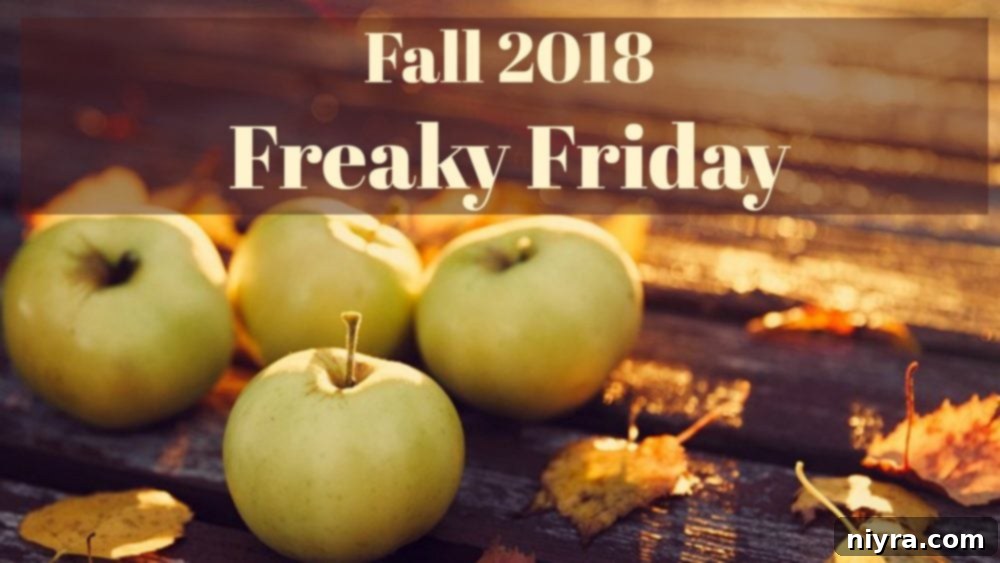 Freaky Friday Fall 2018 event banner, featuring autumnal food photography