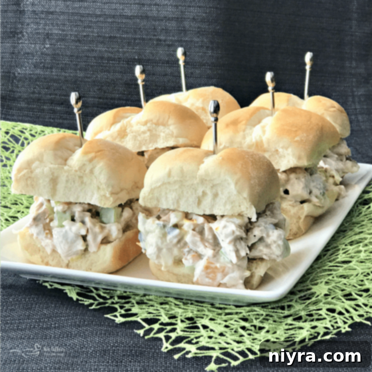 Delicious Leftover Turkey Salad Recipe on a festive platter