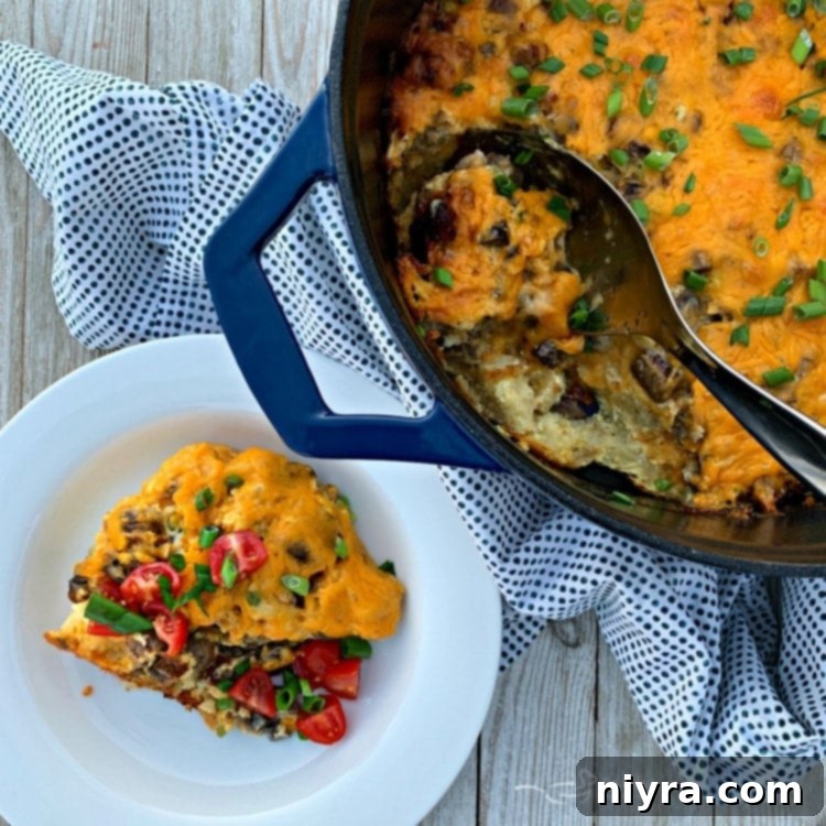 Dutch Oven Brunch Bake - Sausage Egg Casserole