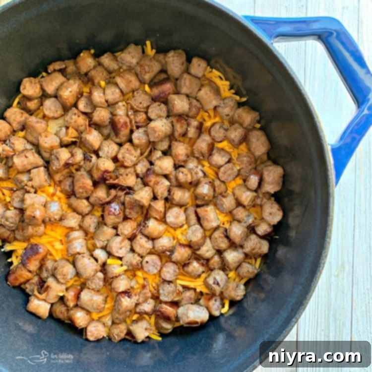 Dutch Oven Brunch Bake - Sausage Egg Casserole