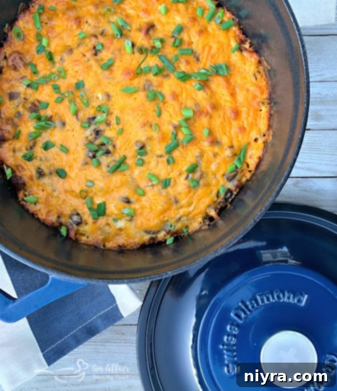 Dutch Oven Brunch Bake - Sausage Egg Casserole