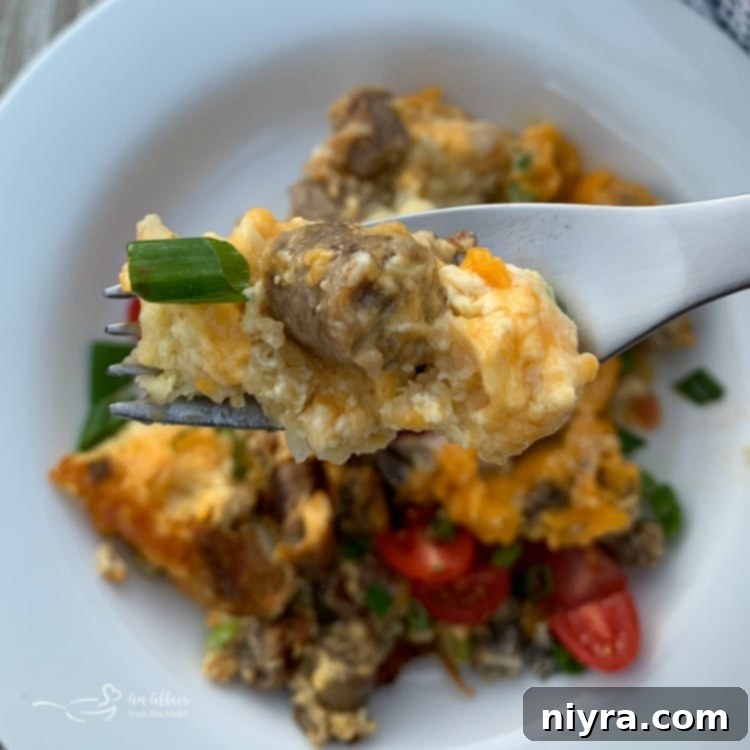 Dutch Oven Brunch Bake - Sausage Egg Casserole
