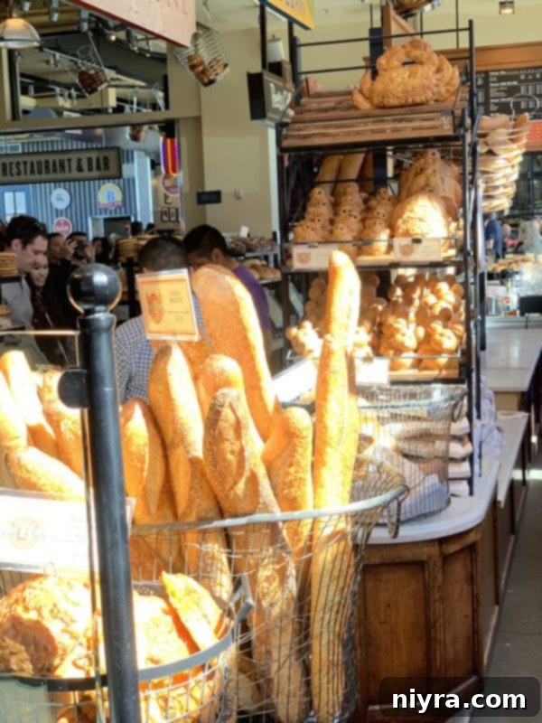 Creamy Instant Pot New England Clam Chowder 3 Boudin's Bakery in San Francisco, showcasing sourdough bread