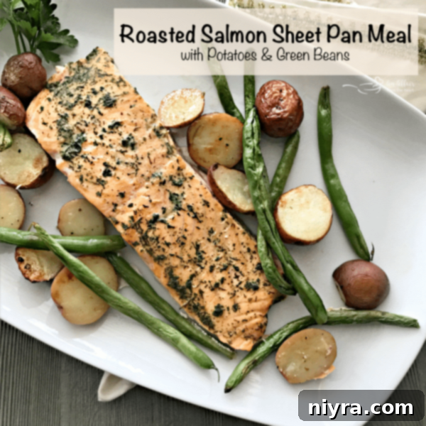 Roasted Salmon Sheet Pan Meal with Potatoes & Green Beans