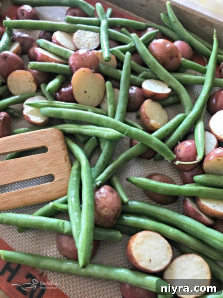 Roasted Salmon Sheet Pan Meal with Potatoes & Green Beans