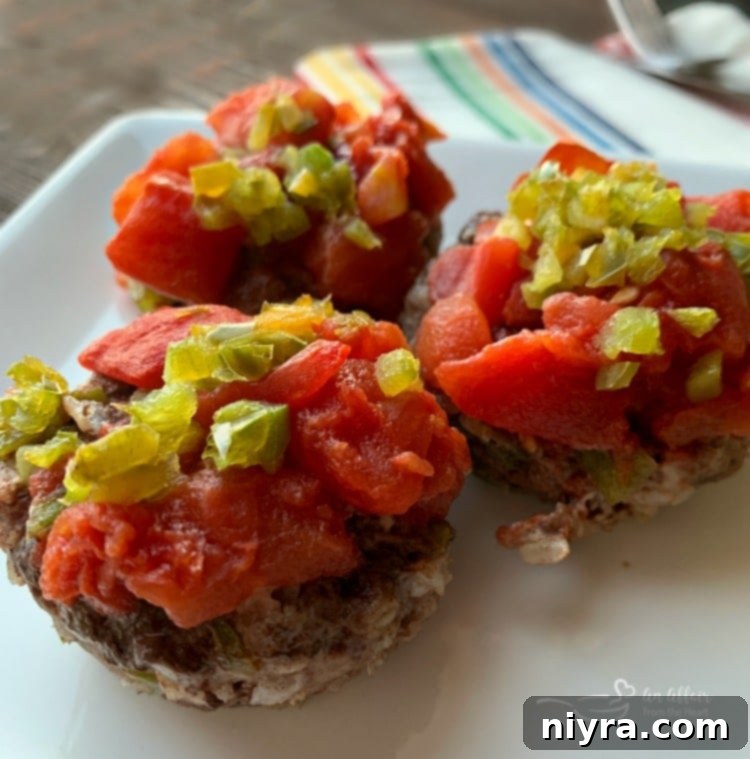Delicious Stuffed Pepper Meatloaf Minis ready to serve