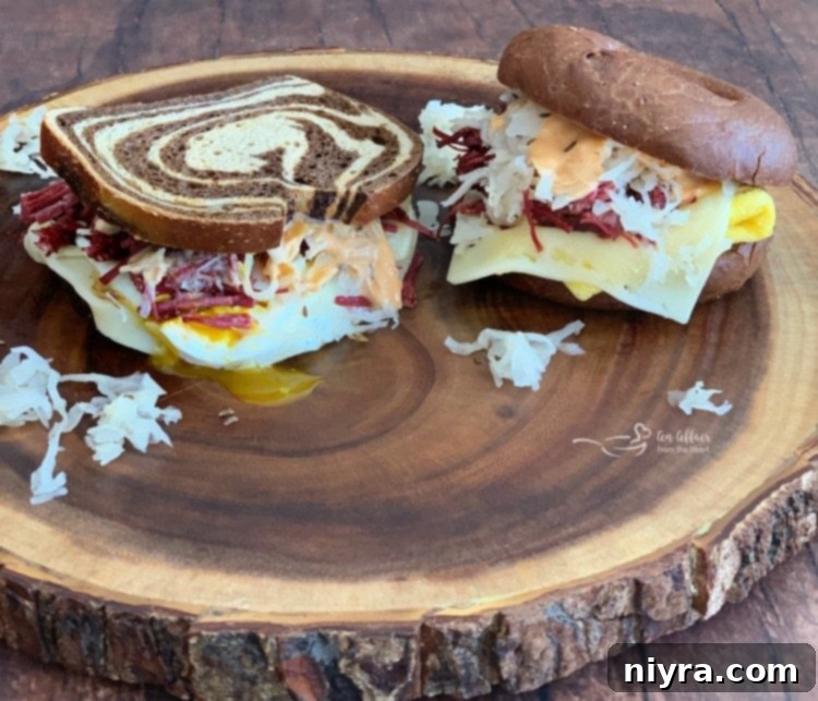 Reuben Breakfast Sandwiches Two Ways