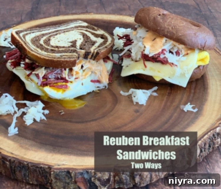 Reuben Breakfast Sandwiches Two Ways