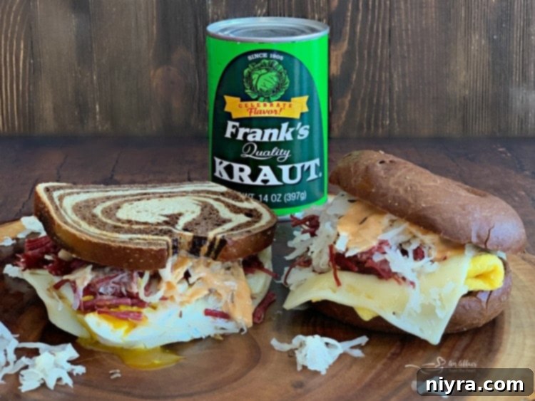 Reuben Breakfast Sandwiches Two Ways