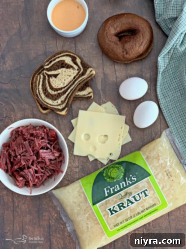 Reuben Breakfast Sandwiches Two Ways