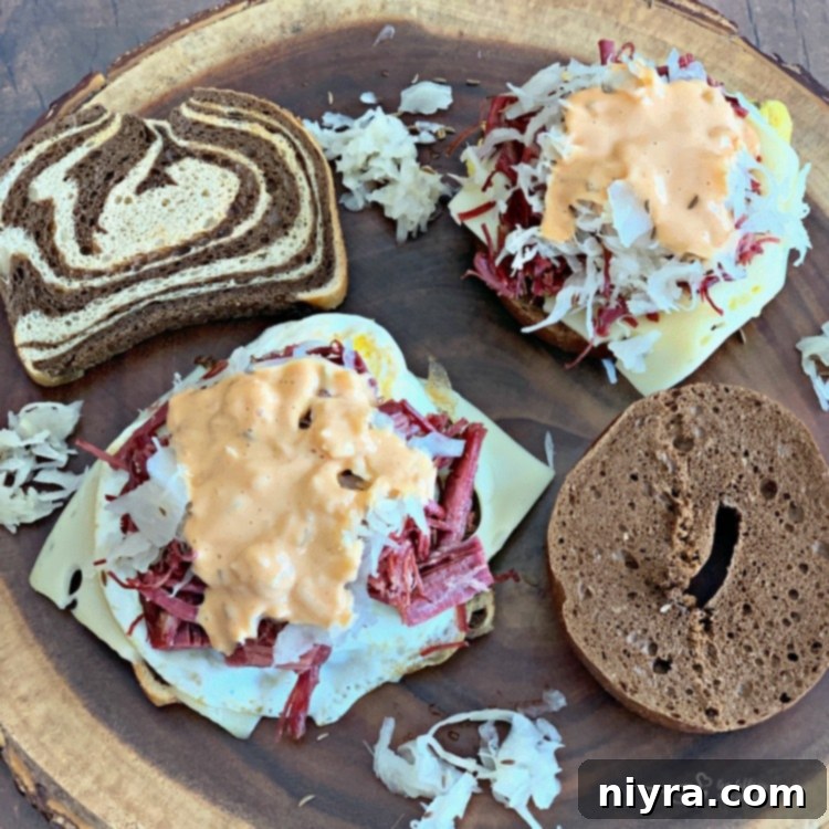 Reuben Breakfast Sandwiches Two Ways