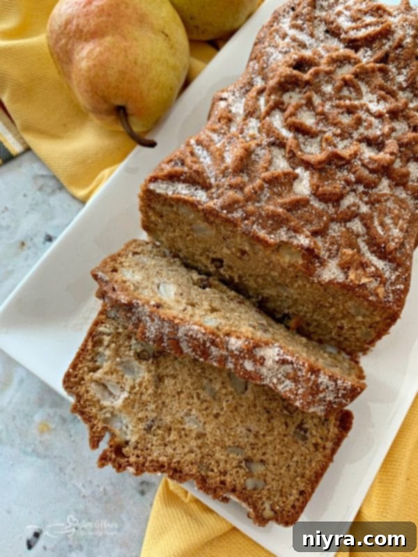 Moist and Delicious Pear Bread Loaf
