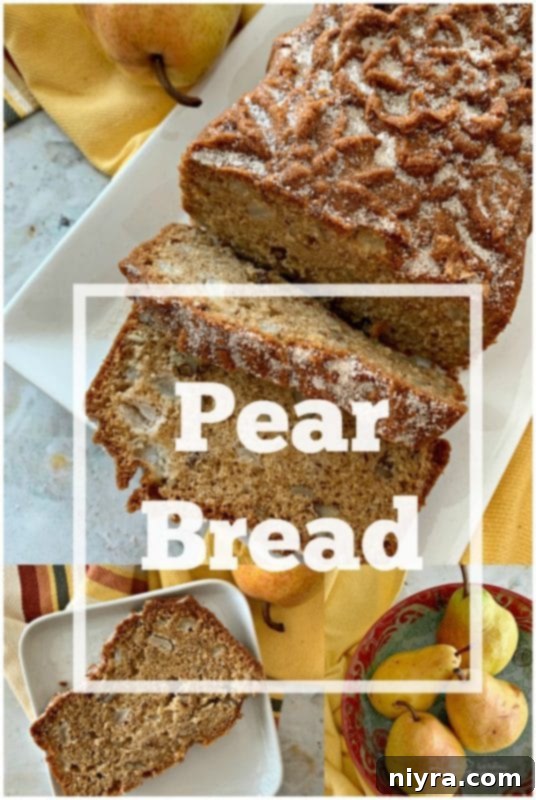 Pear Bread with text overlay 