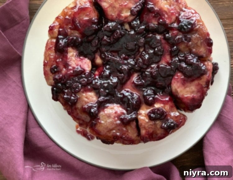Blueberry Sweet Rolls with gooey topping