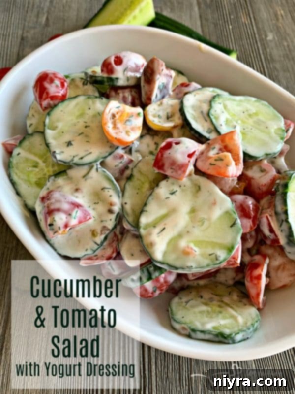 Cucumber & Tomato Salad with Yogurt Dressing