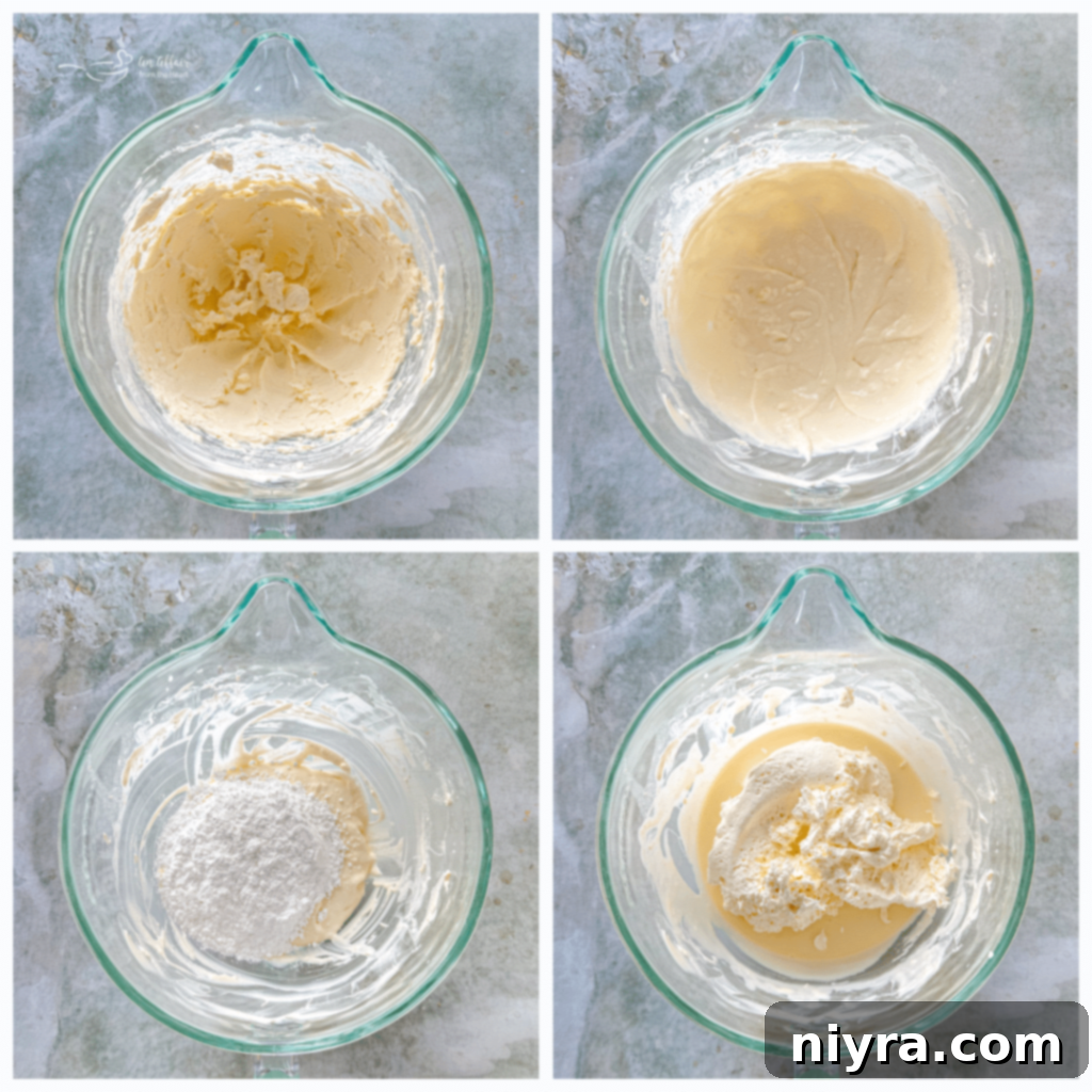 Step-by-step image of ingredients being mixed for Margarita Dip.