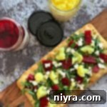 Zingy Flatbread with Pickled Crunch 11 overhead of Flatbread with Pickled Veggies