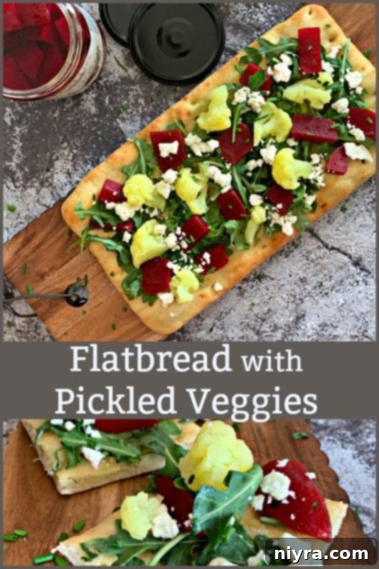 Zingy Flatbread with Pickled Crunch 3 Flatbread with Pickled Veggies