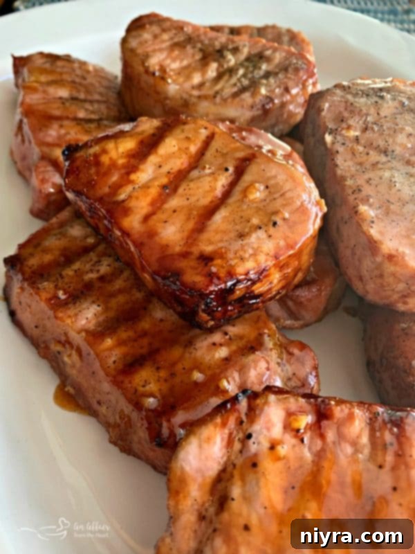 Dorothy's BBQ Pork Chops close up
