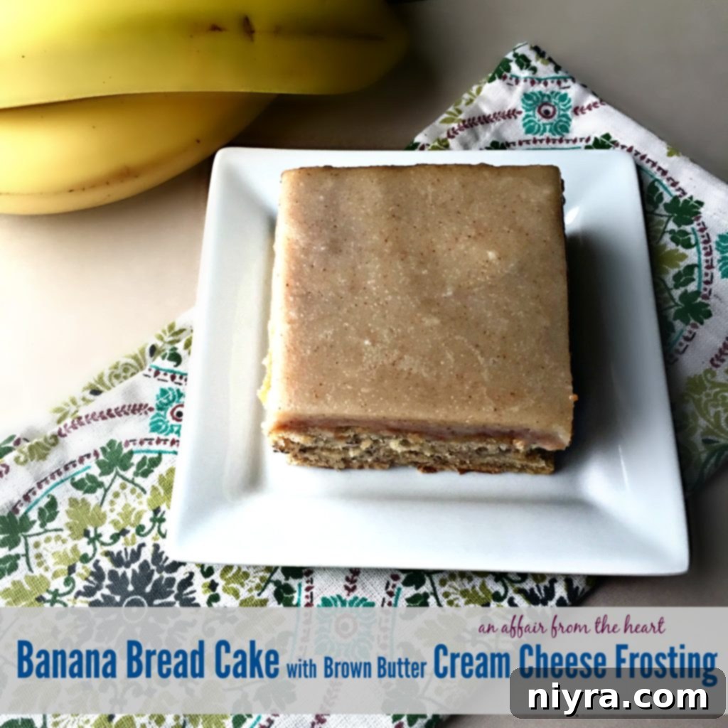 Banana Bread Cake with Brown Butter Cream Cheese Frosting