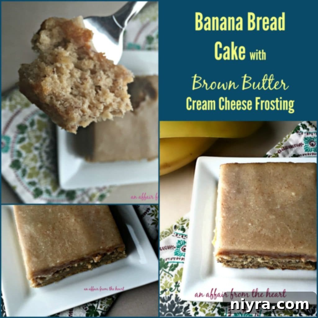 Banana Bread Cake with Brown Butter Cream Cheese Frosting