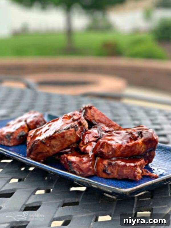 Tender Instant Pot Dr Pepper BBQ Pork Ribs 12 Instant Pot Dr. Pepper BBQ Pork Ribs finished on the grill